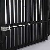 фото: Телескопические приводы ALUTECH SCOPIO SC‑3000SKIT-N для распашных ворот встроенными концевыми выключателями, LED‑подсветкой и блоком управления CU-AM