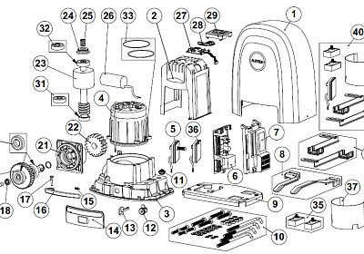 фото: Комплект ЗИП для привода АЛЮТЕХ Roteo RTO500/1000/2000