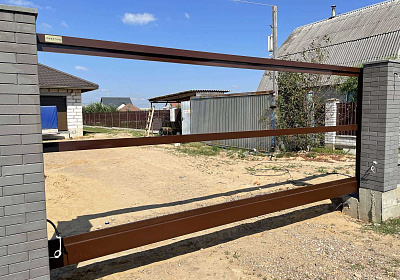 фото:  Рама откатных ворот Prestige 96 мм 5000х1800