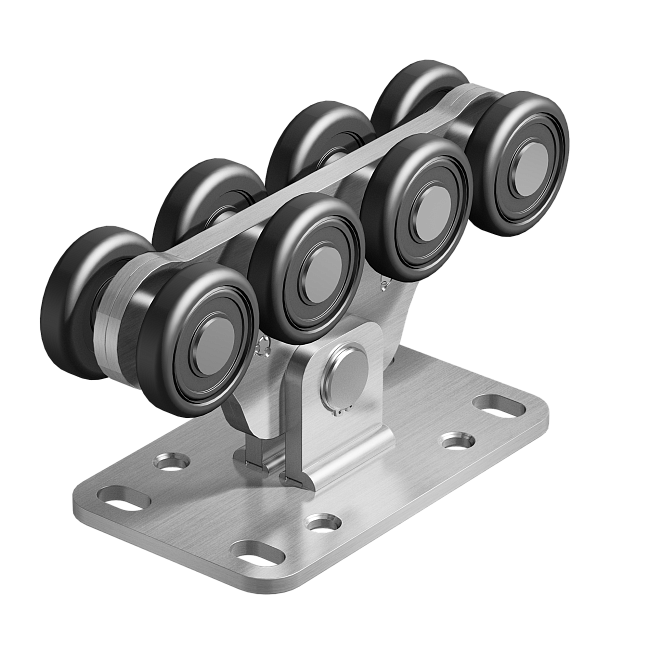 фото: Комплект для откатных ворот c неоцинкованной шиной 8м до 700кг