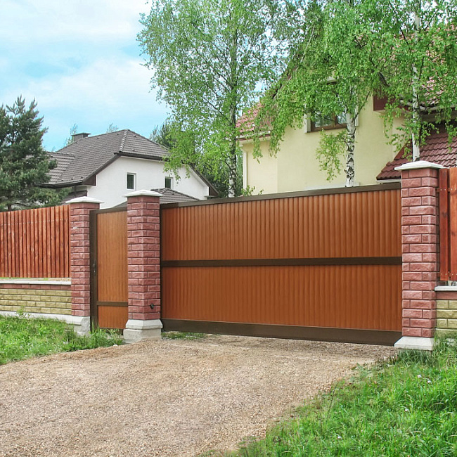 фото:  Рама откатных ворот Prestige 68 мм 4000х1800