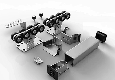 фото: Комплект для откатных ворот c оцинкованной шиной 7м до 450кг