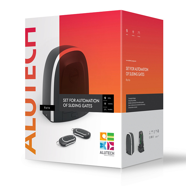 фото: Умный привод для откатных ворот ALUTECH Roteo 1000 Smart для ворот весом до 1000 кг с магнитным концевым выключателем и энкодером