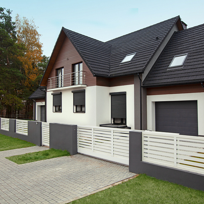 фото:  Откатные ворота Prestige 96 мм 4000х1800